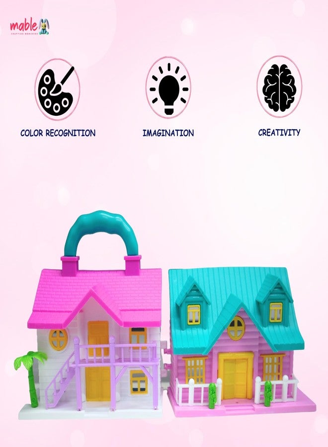 MABLE Girls Big Size Pretty Doll House Playset for Kids, Beautiful Two Room Set, Furniture, and Openable Doors for Kid Girls | Stunning Design for Indoor & Outdoor Fun for Children - Image 4